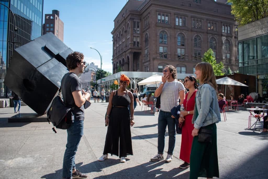 People on a walking tour in New York City -NYC tours