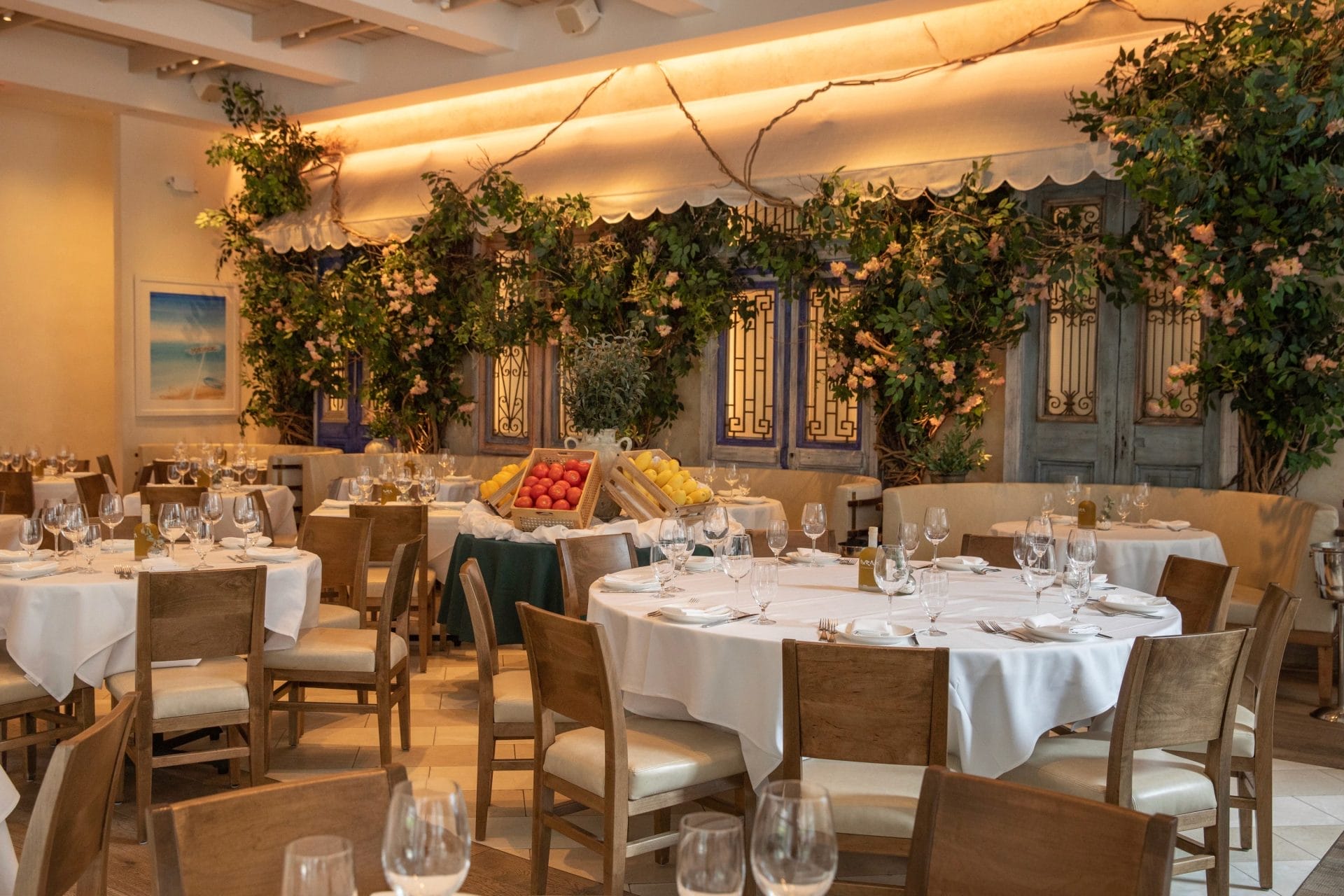 Inside Avra Estiatorio restuarant