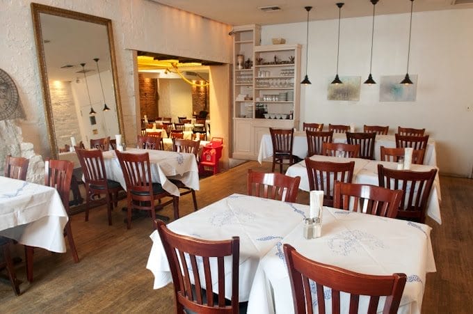 Inside of the Bahari Estiatorio restuarant