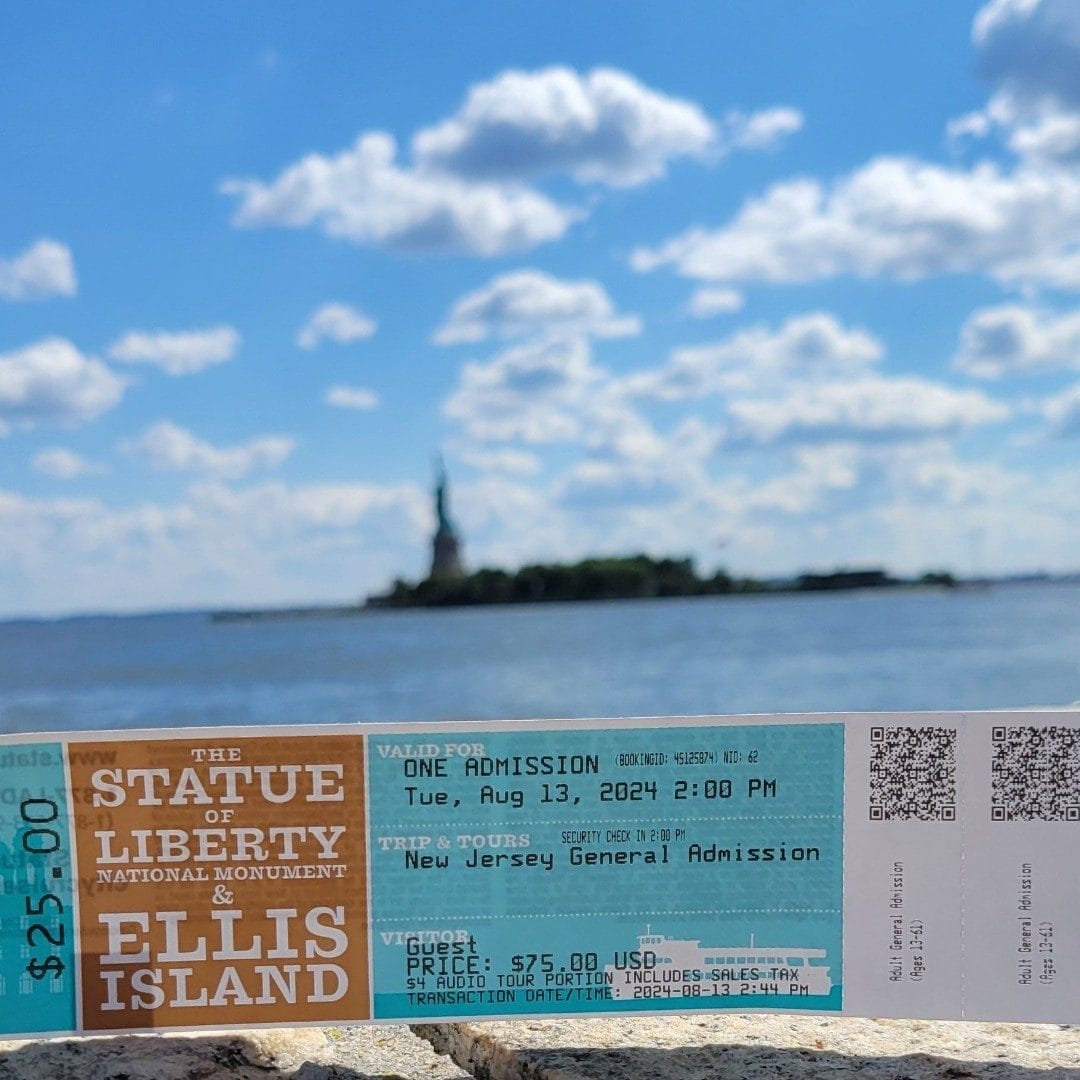 Ticket for Statue of Liberty