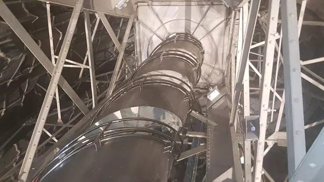 Spiral staircase inside the Statue of Liberty