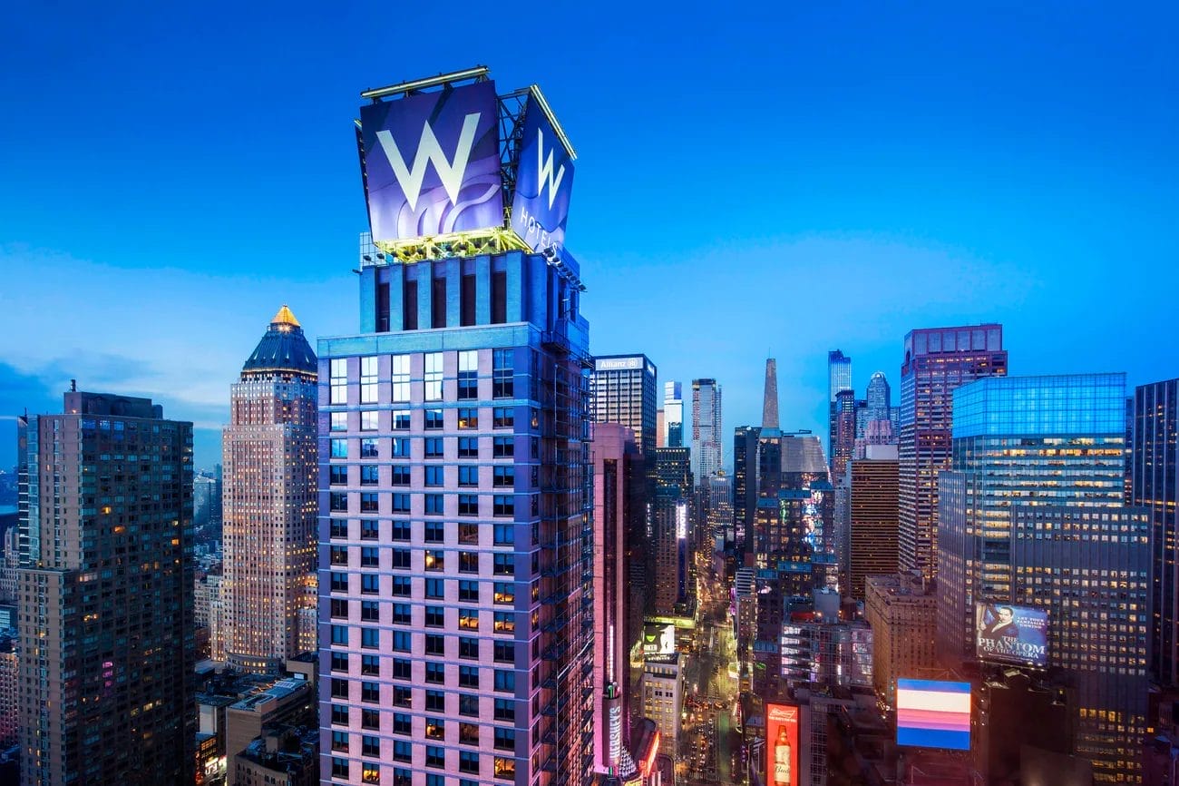 view from the air to W New York - Times Square