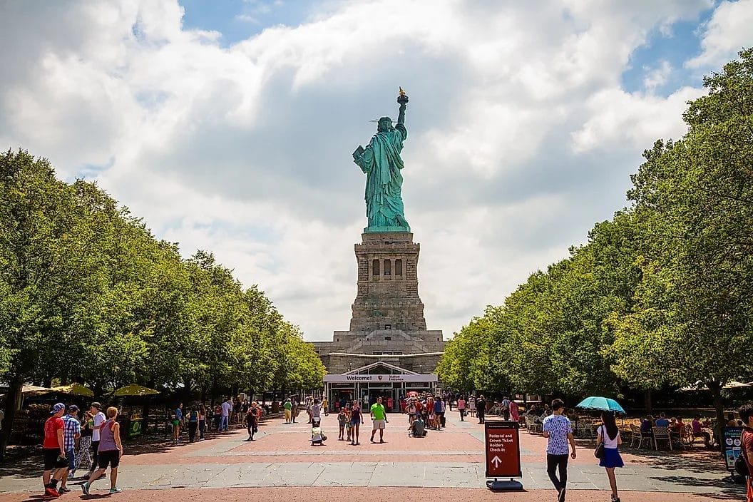 Walkway on Liberty Island - Romantic Date at the Statue of Liberty