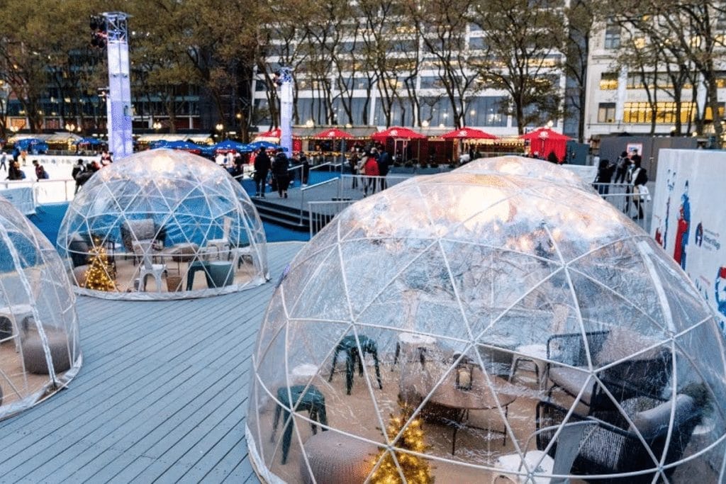 Dine in Heated Igloos