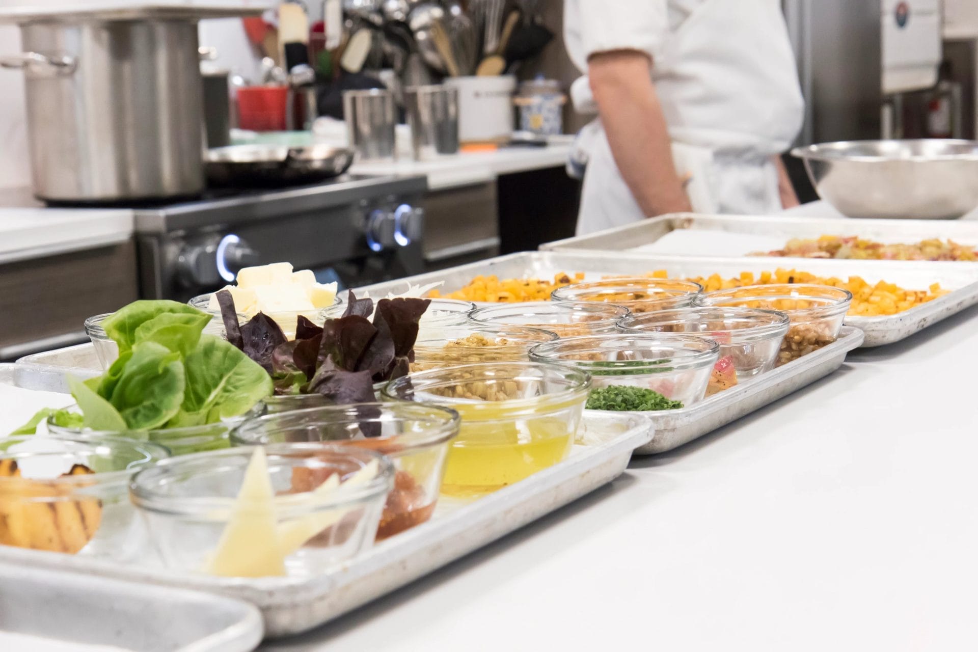 Cooking Ingredients at a culinary class