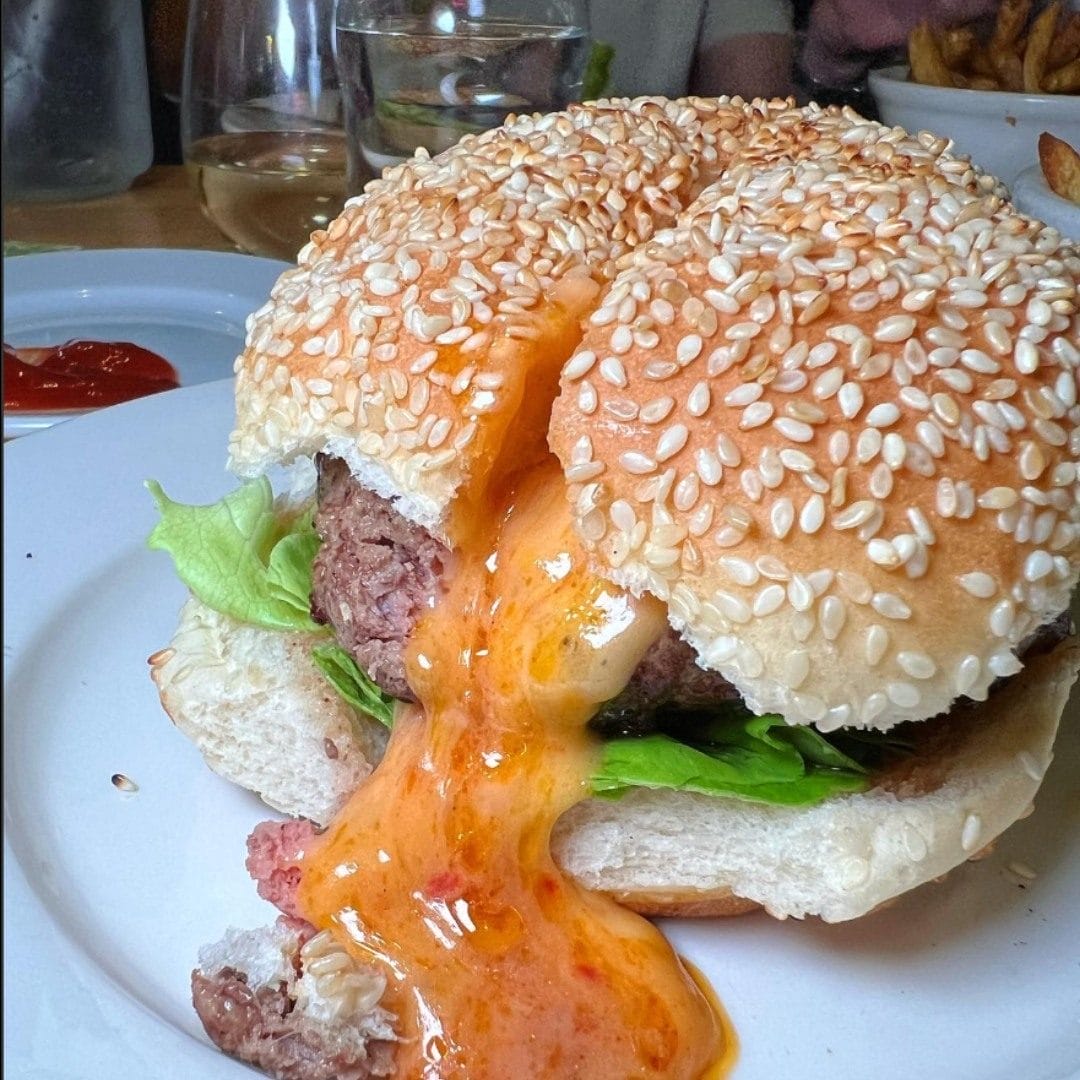 Oozing burger