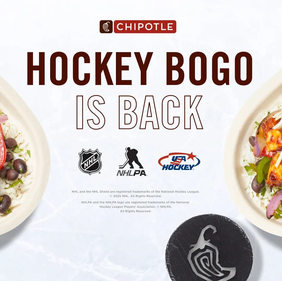 Chipotle BOGO Hockey Jersey Deal 2025: Free Burritos for Fans